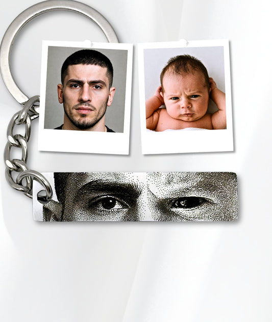 Breloc Cu Ochii Voștri - Gravat Realist – cadou personalizat gravat